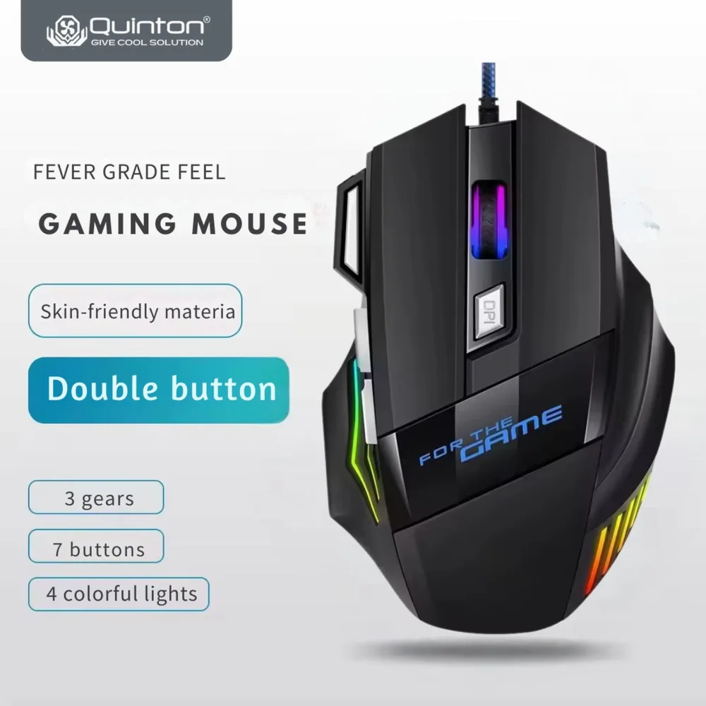 Mouse wired Gaming G6 7 Button USB 2400 Dpi mode switch led e-sport Computer Kabel